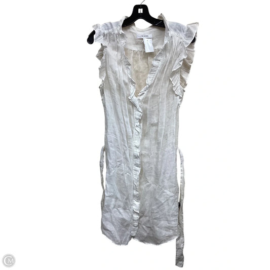Dress Casual Short By Frame In White, Size: L