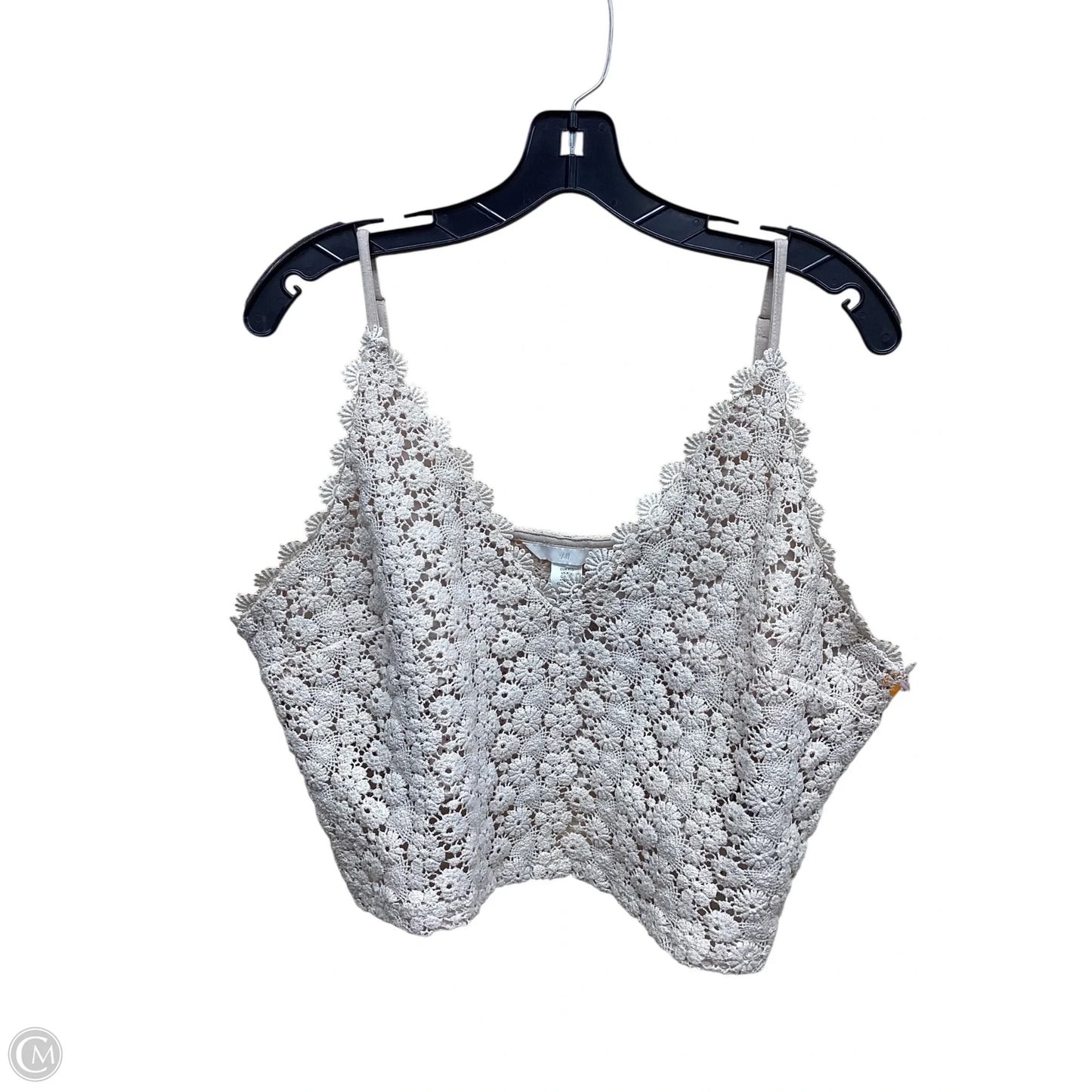 Top Sleeveless By H&m In Cream, Size: Xxl