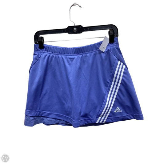 Athletic Skort By Adidas In Blue, Size: M