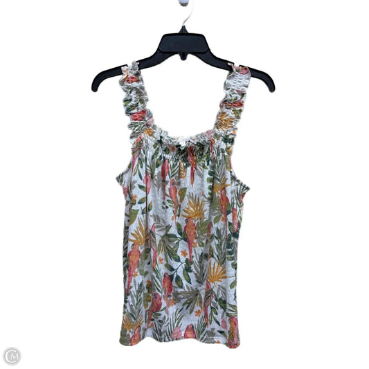 Top Sleeveless By Lc Lauren Conrad In Floral Print, Size: L