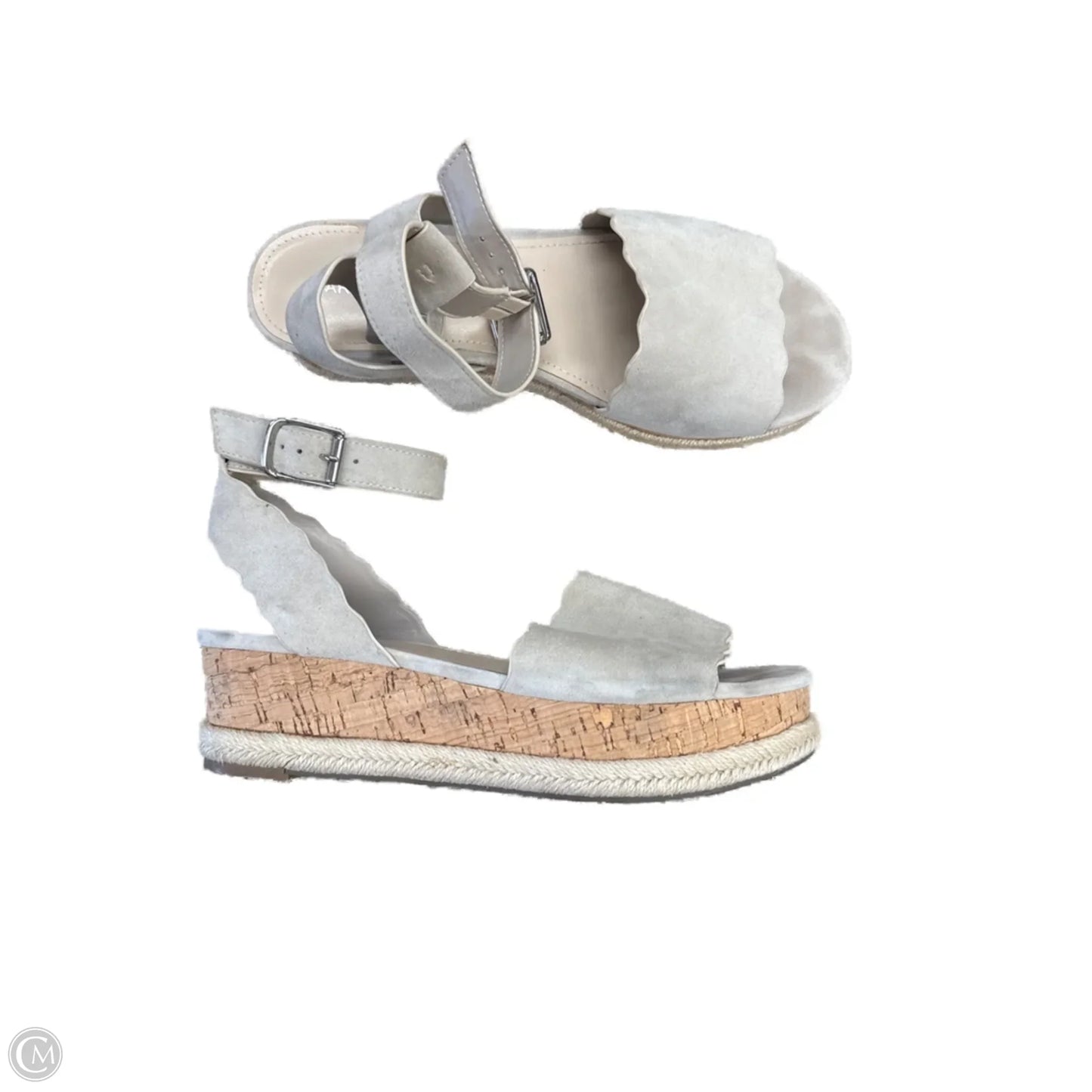 Sandals Heels Platform By Marc Fisher In Tan, Size: 9