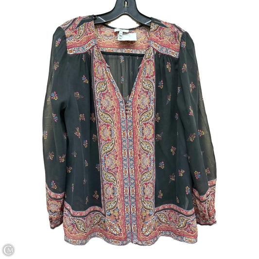 Top Long Sleeve By Joie In Multi-colored, Size: M
