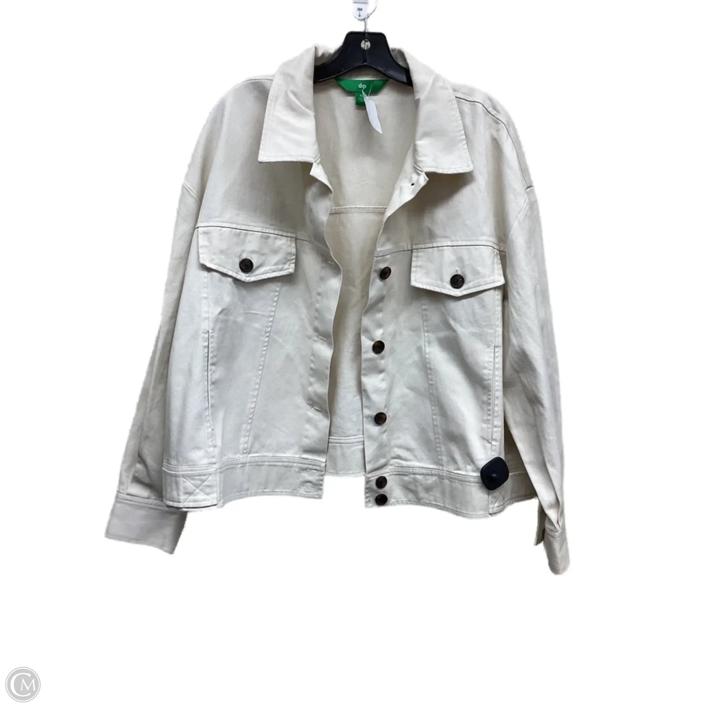 Jacket Denim By Dip In White, Size: Xl