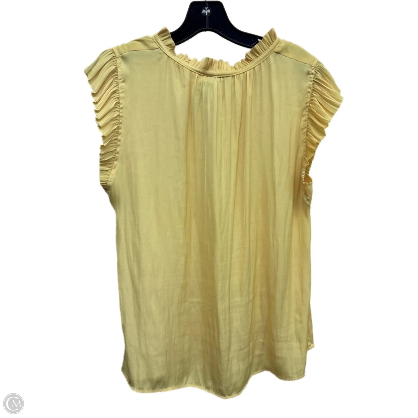 Top Short Sleeve By Current Elliott In Yellow, Size: M