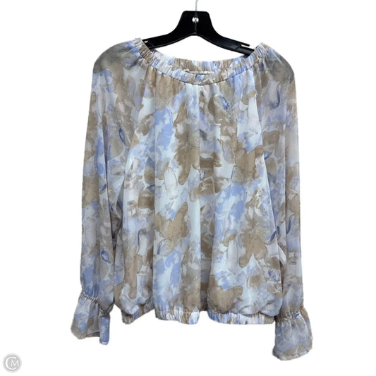 Top Long Sleeve By Nine West In Multi-colored, Size: Xl