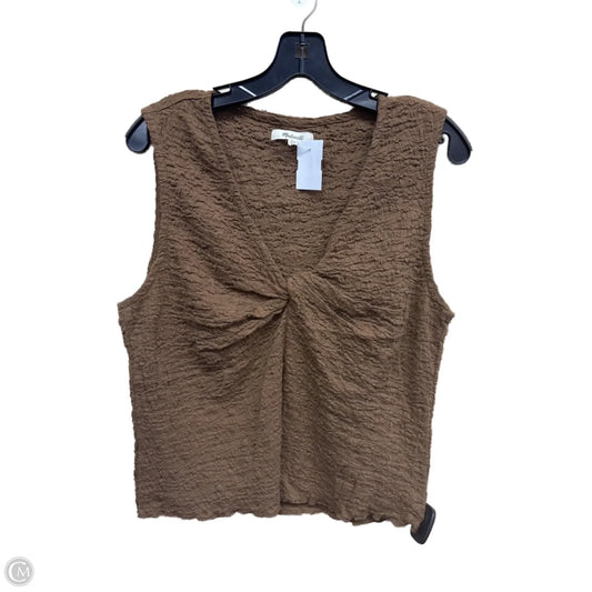 Top Sleeveless By Madewell In Brown, Size: Xl