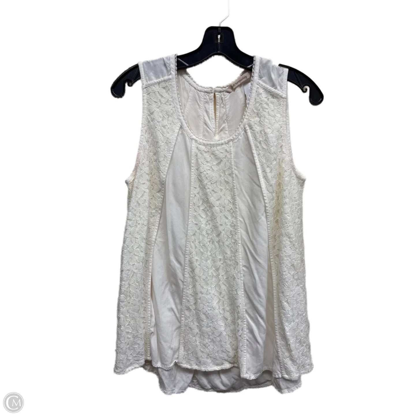 Top Sleeveless By Soft Surroundings In White, Size: M