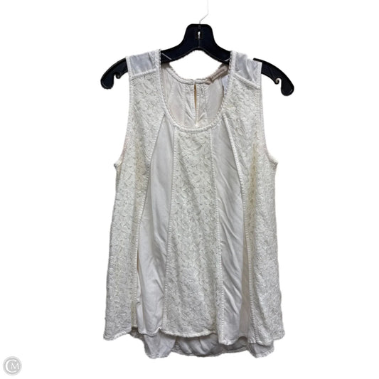 Top Sleeveless By Soft Surroundings In White, Size: M