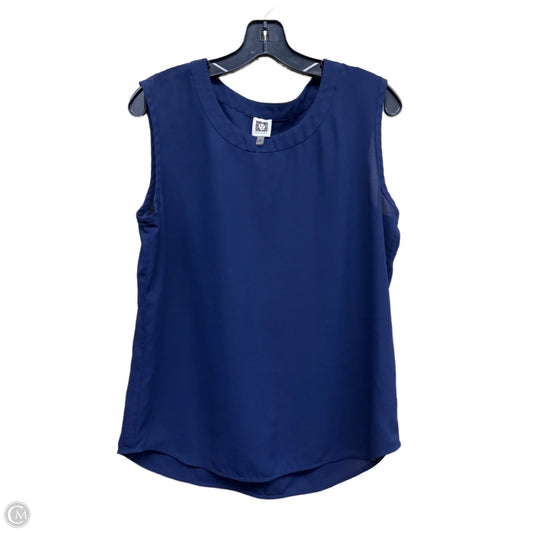 Top Sleeveless By Anne Klein In Blue, Size: M