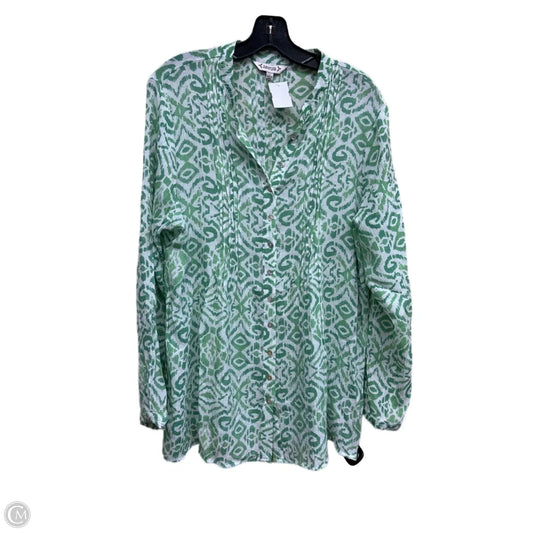 Top Long Sleeve By Nanette Lepore In Green, Size: L