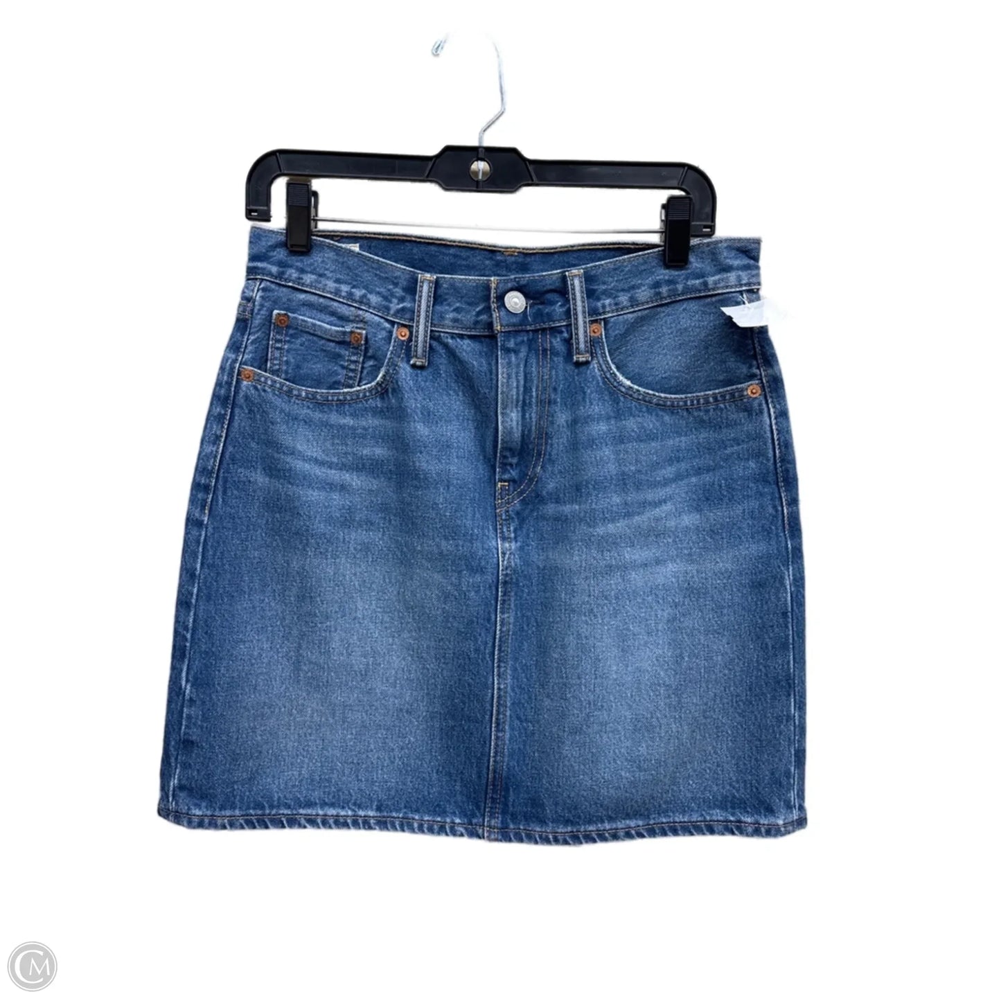 Skirt Mini & Short By Levis In Blue Denim, Size: 4