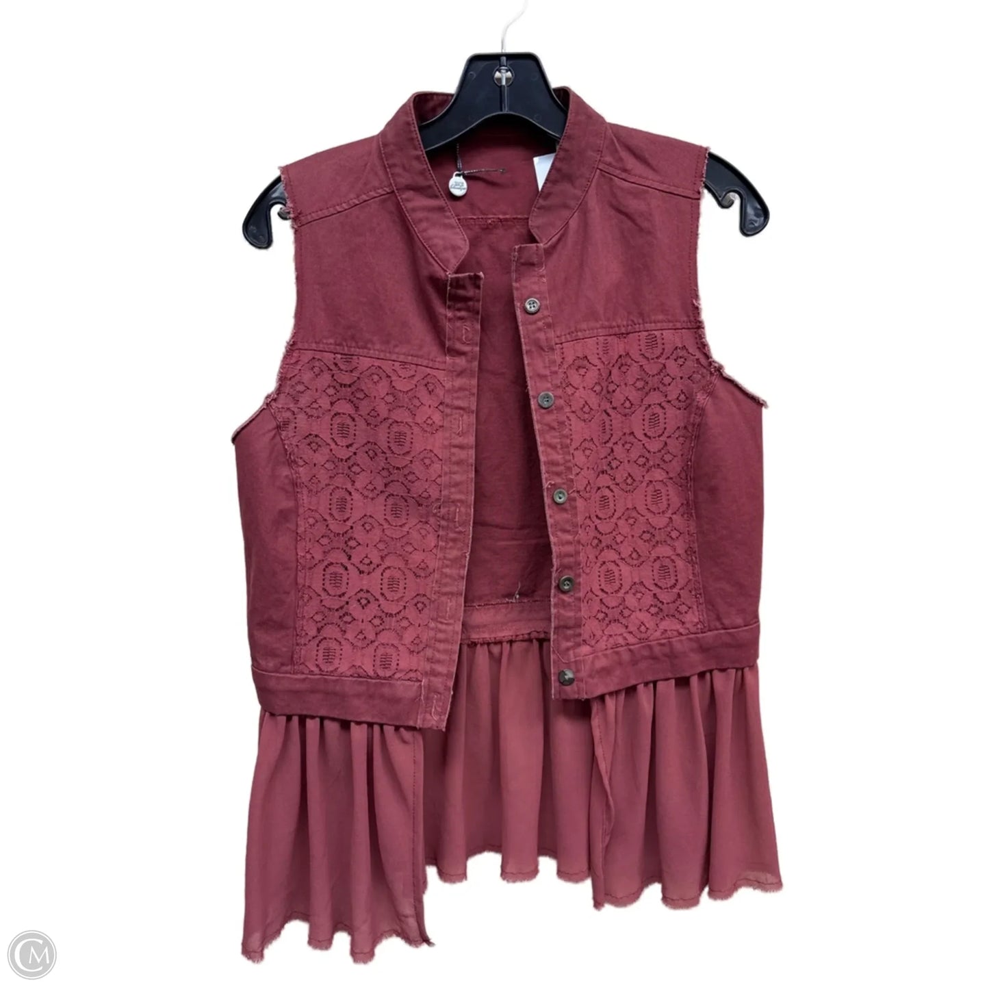 Vest Other By Bke In Maroon, Size: S