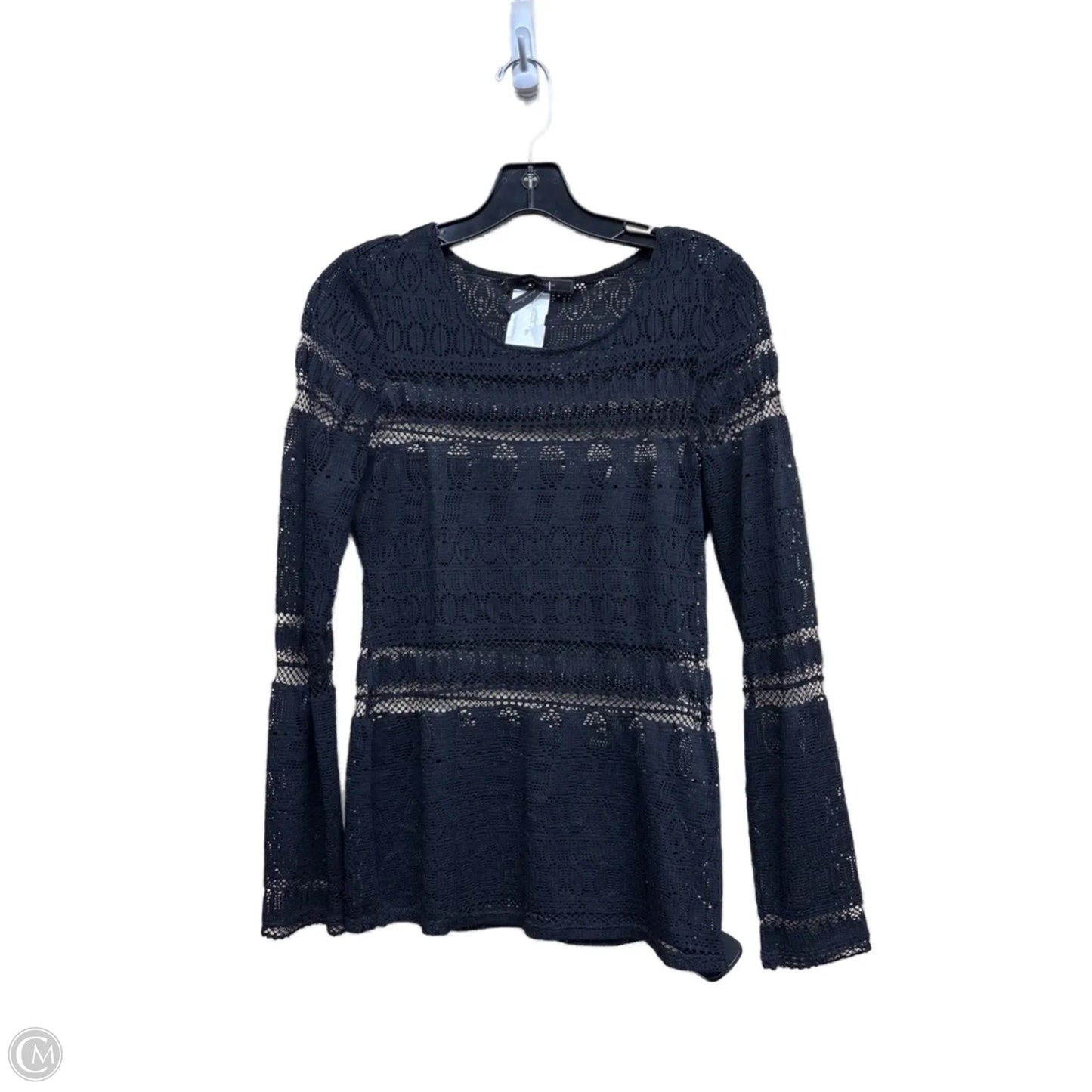 Top Long Sleeve By Bcbgmaxazria In Black, Size: S