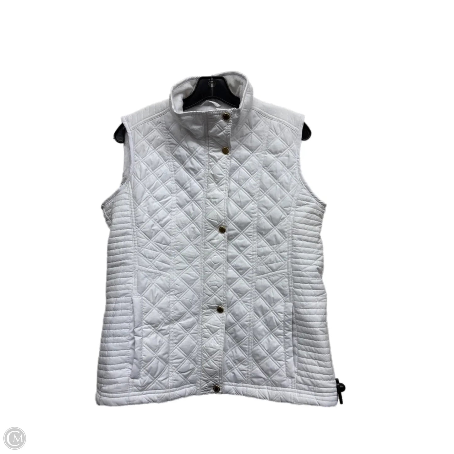 Vest Puffer & Quilted By Weatherproof In White, Size: M