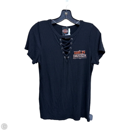 Top Short Sleeve By Harley Davidson In Black, Size: M