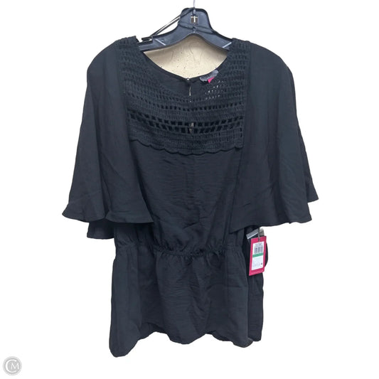 Top Long Sleeve By Vince Camuto In Black, Size: L
