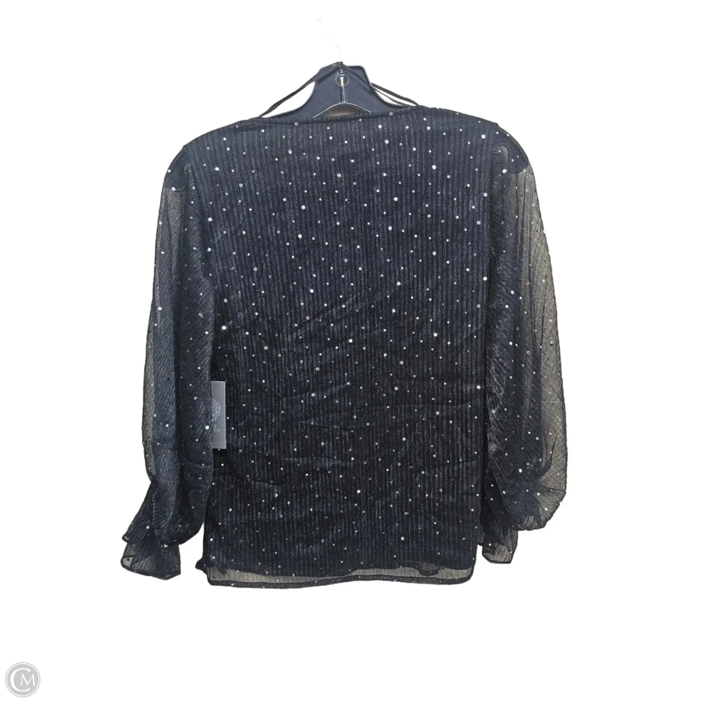 Top Long Sleeve By Vince Camuto In Black, Size: Xs