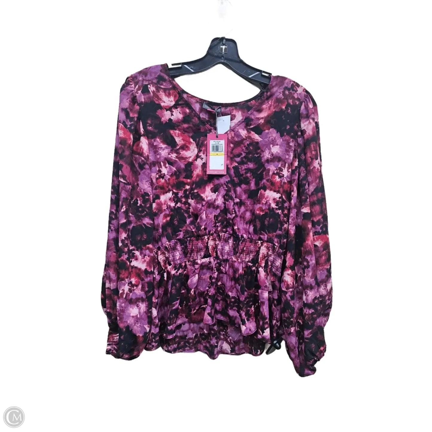 Top Long Sleeve By Vince Camuto In Multi-colored, Size: M