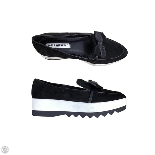 Shoes Designer By Karl Lagerfeld In Black, Size: 8