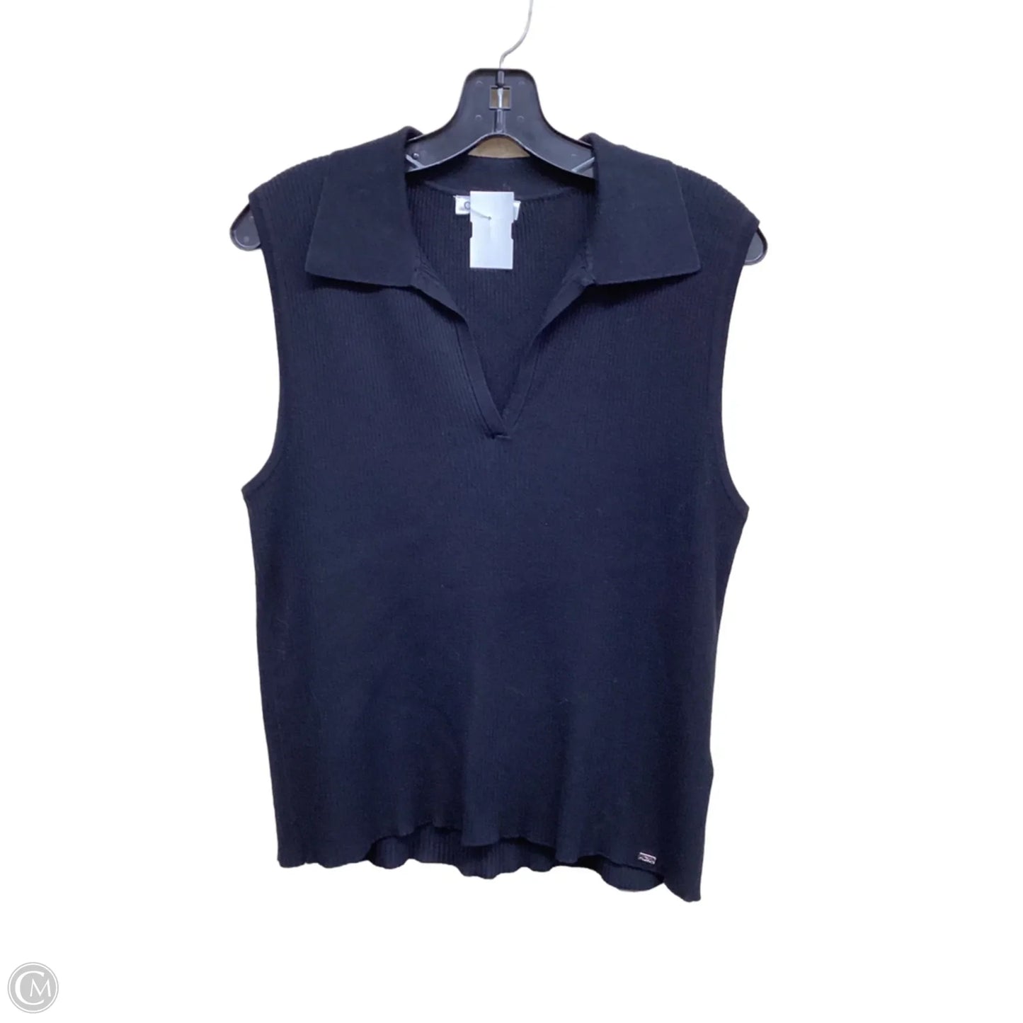 Top Sleeveless By Calvin Klein In Black, Size: Xl