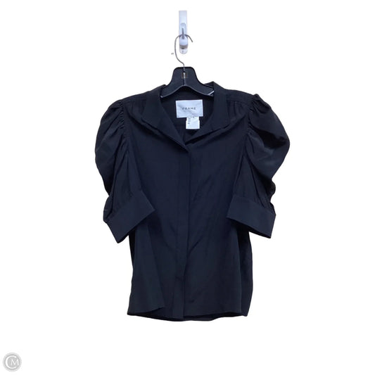 Top Short Sleeve By Frame In Black, Size: Xxs