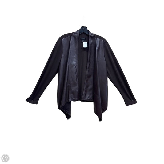 Sweater Cardigan By Donna Karan In Brown, Size: L