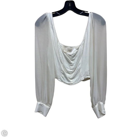 Top Long Sleeve By Urban Outfitters In White, Size: M
