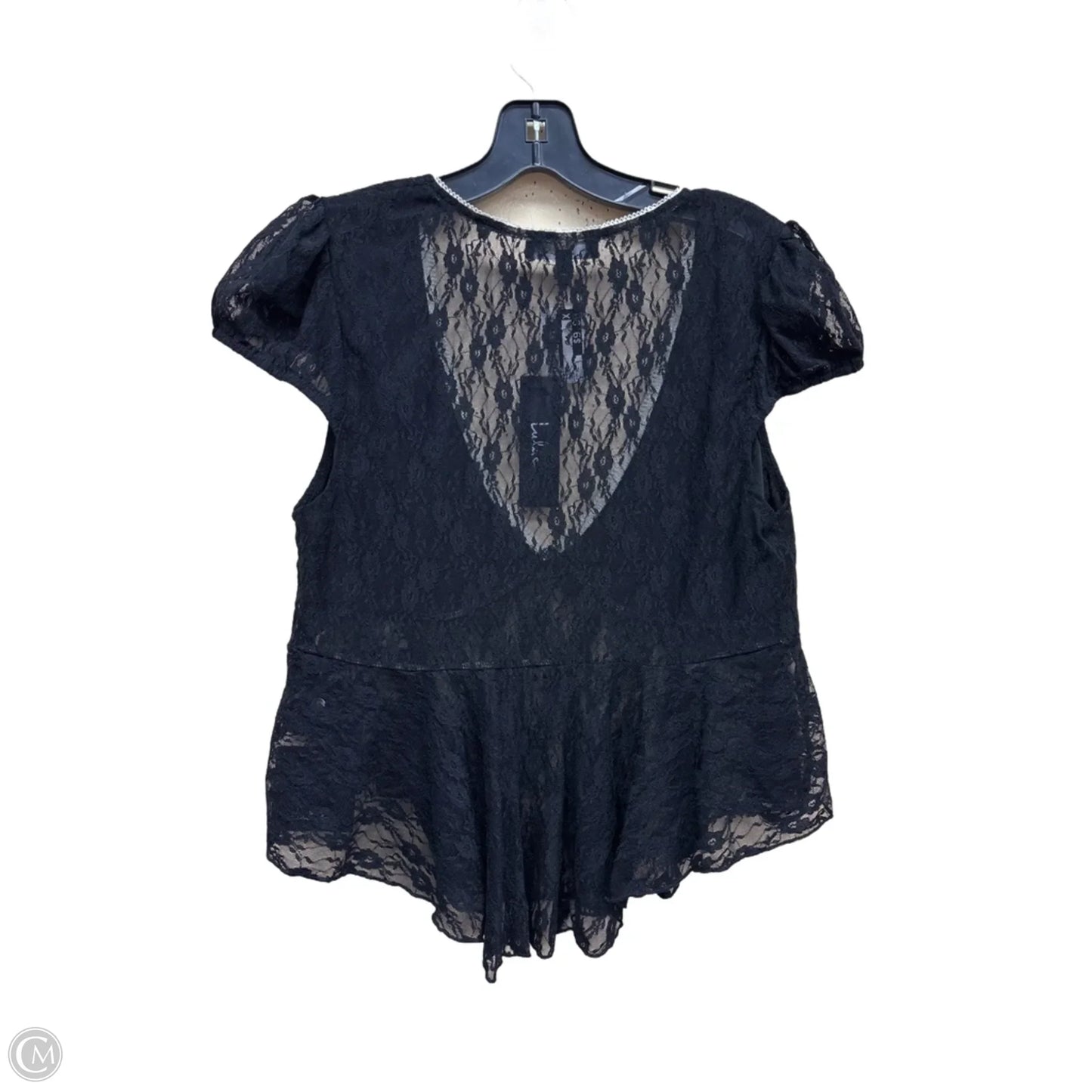 Top Short Sleeve By Lulus In Black, Size: Xl