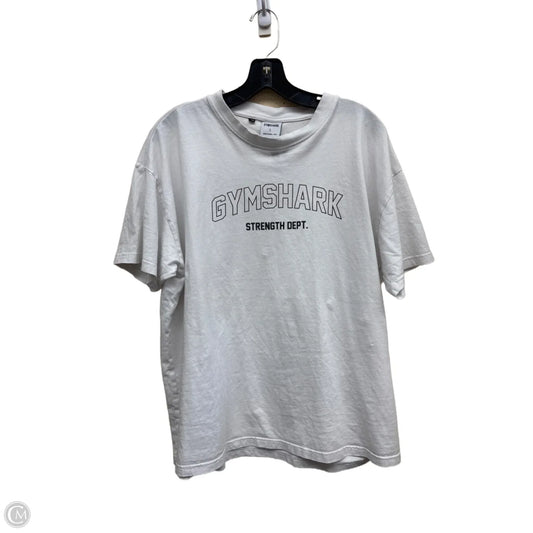 Top Short Sleeve By Gym Shark In White, Size: L