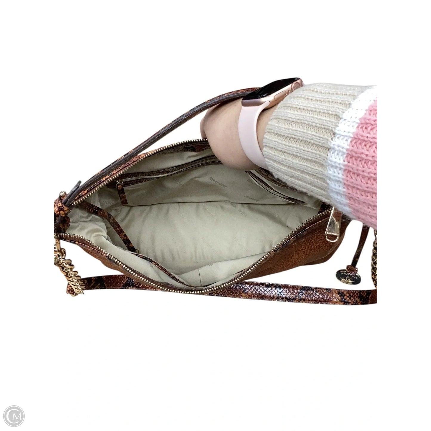 Handbag Designer By Brahmin, Size: Medium