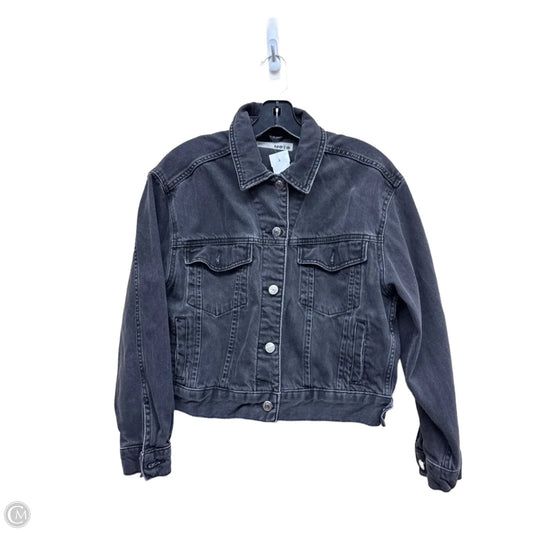Jacket Denim By Topshop In Black Denim, Size: Xs