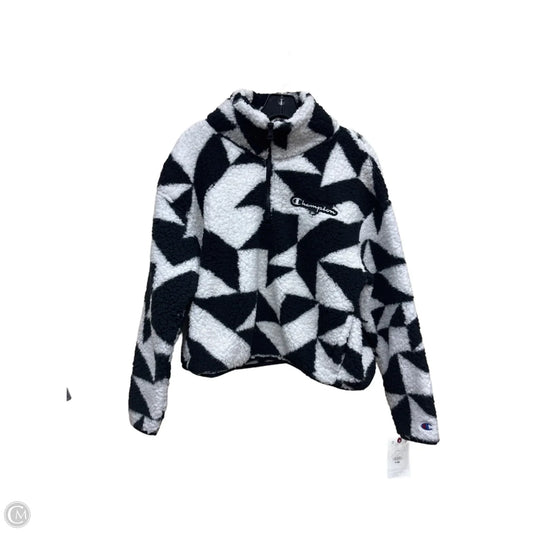 Sweater By Champion In Black & White, Size: Xs