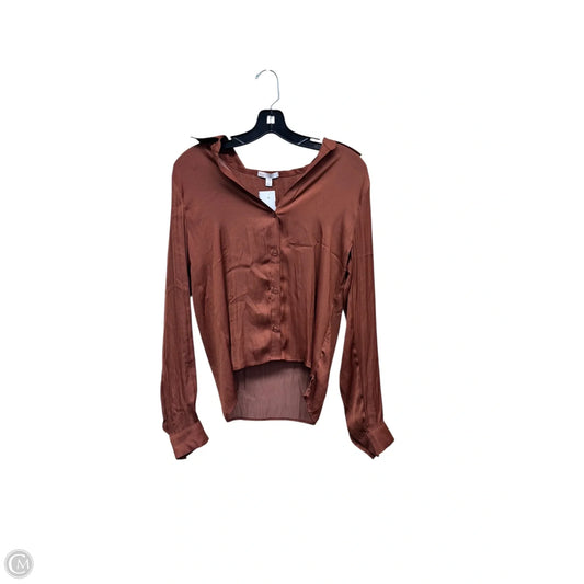 Top Long Sleeve By Gianni Bini In Brown, Size: S