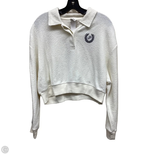 Top Long Sleeve By Pink In White, Size: M