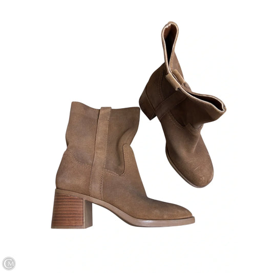 Boots Ankle Heels By Steve Madden In Brown, Size: 7.5