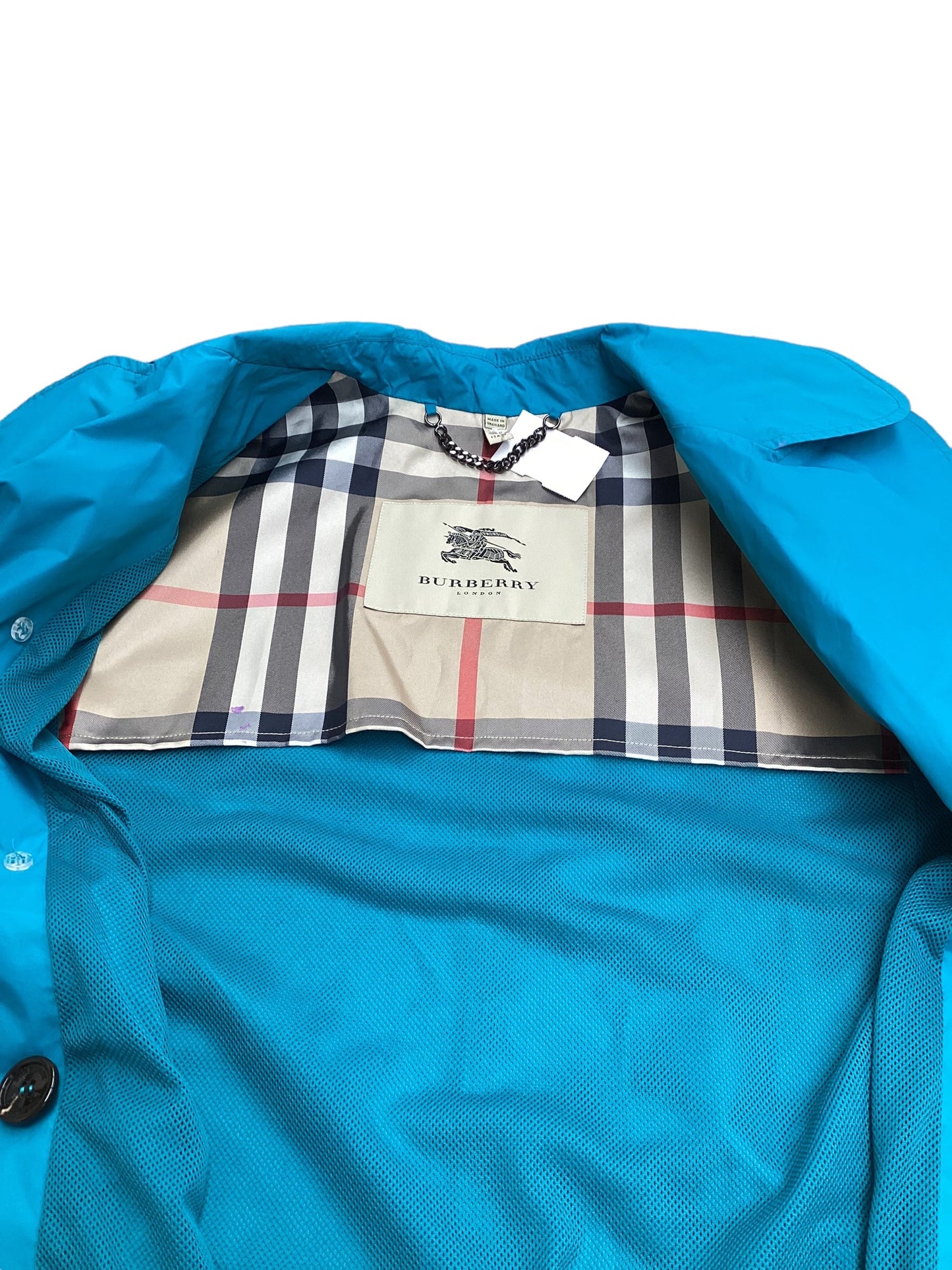 Blue Jacket Luxury Designer Burberry, Size 10