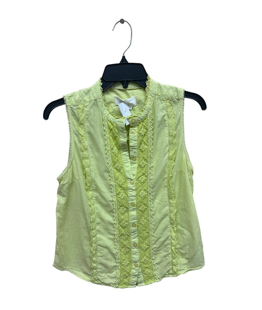 Green Top Sleeveless Anthropologie, Size M