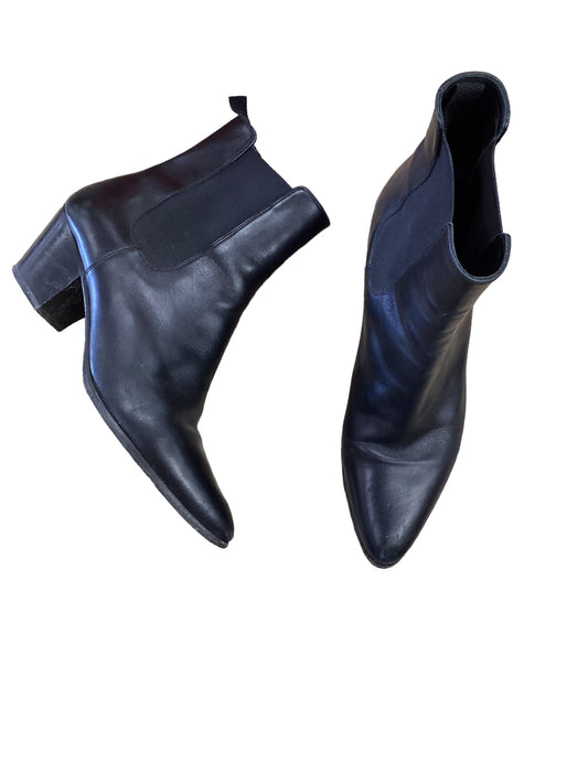 Black Boots Ankle Heels Celine, Size 9