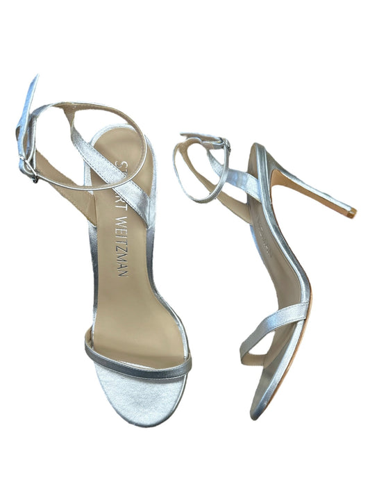 Shoes Heels Stiletto By Stuart Weitzman In Silver, Size: 9.5