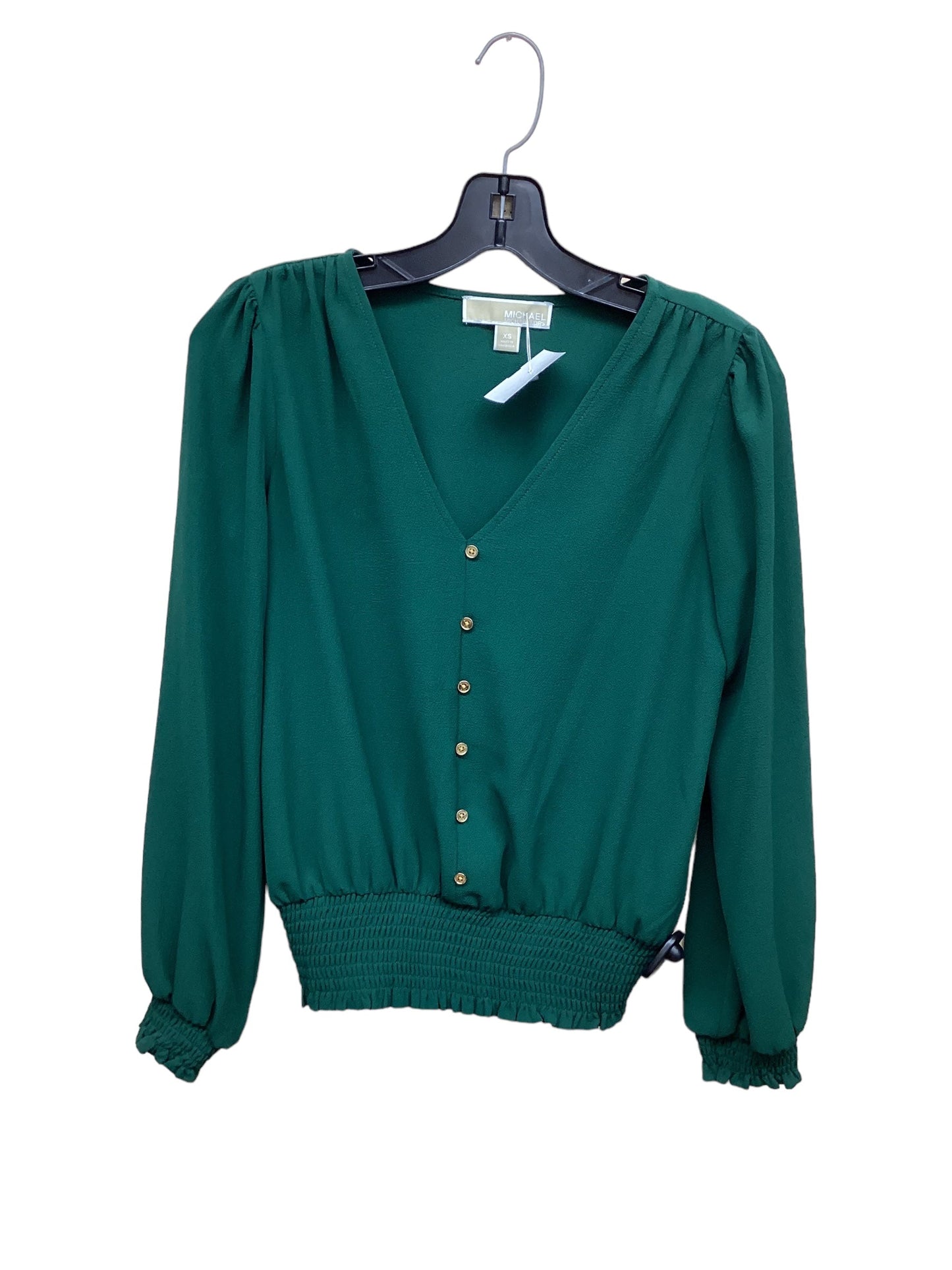 Top Long Sleeve By Michael By Michael Kors In Green, Size: Xs