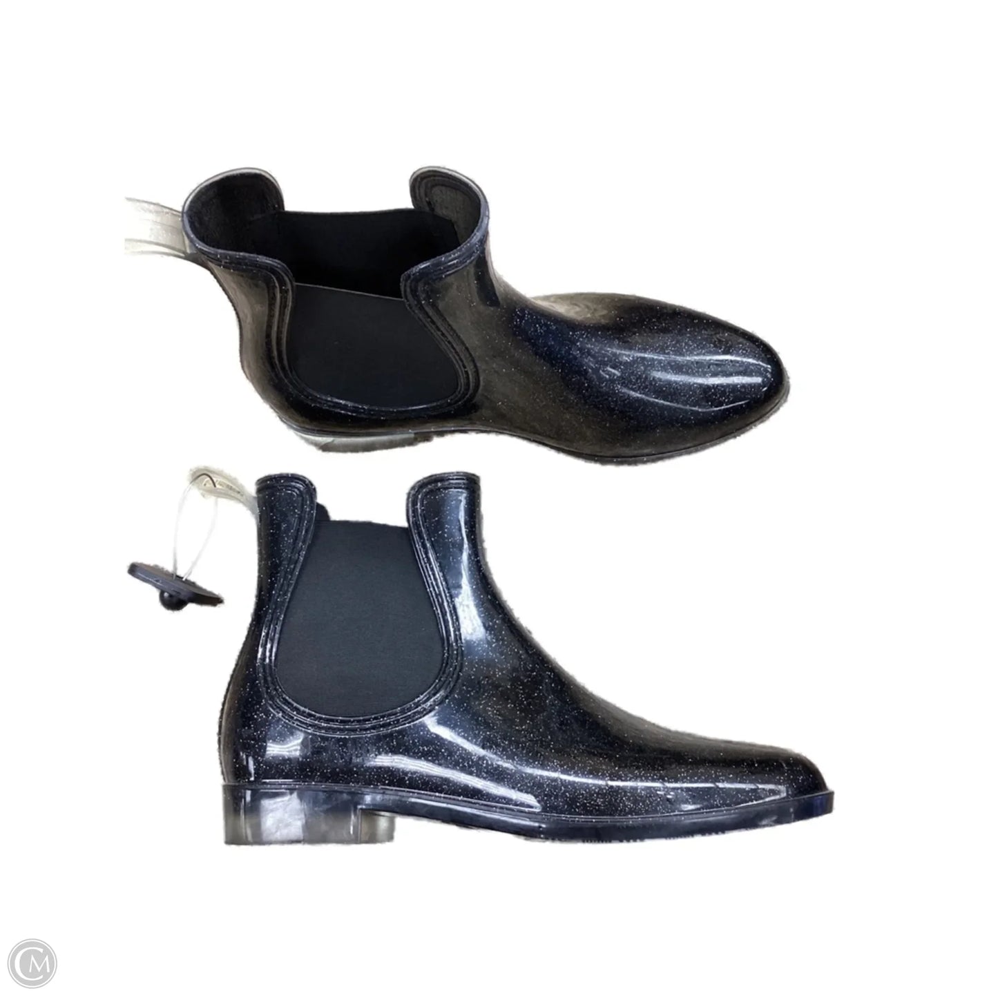 Boots Rain By Inc In Black & Silver, Size: 11