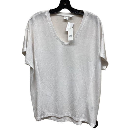 Top Short Sleeve By Gap In White, Size: M