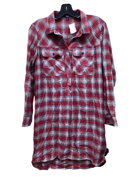 Dress Casual Midi By Madewell In Plaid Pattern, Size: Xs