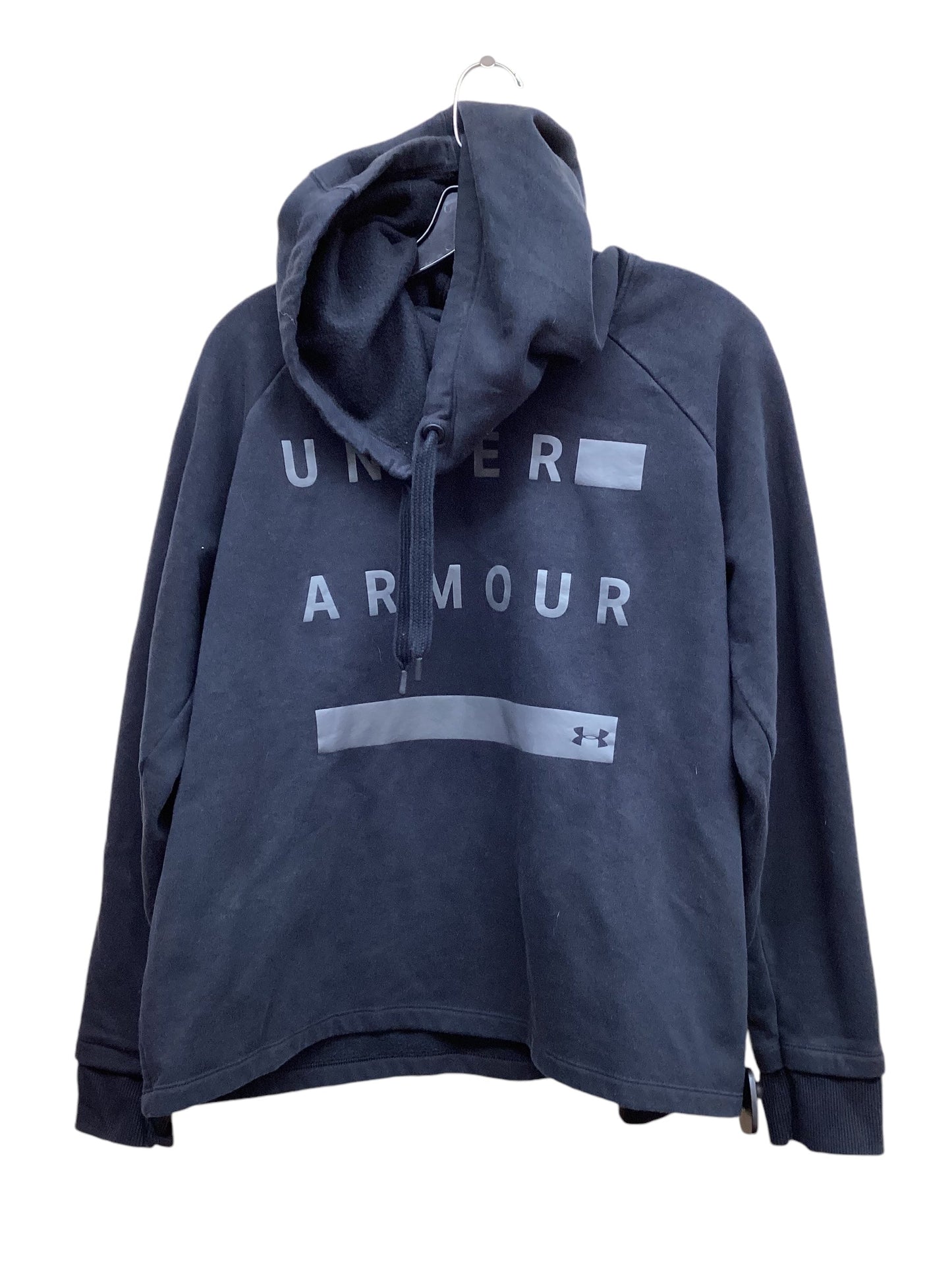 Sweatshirt Hoodie By Under Armour In Black, Size: L