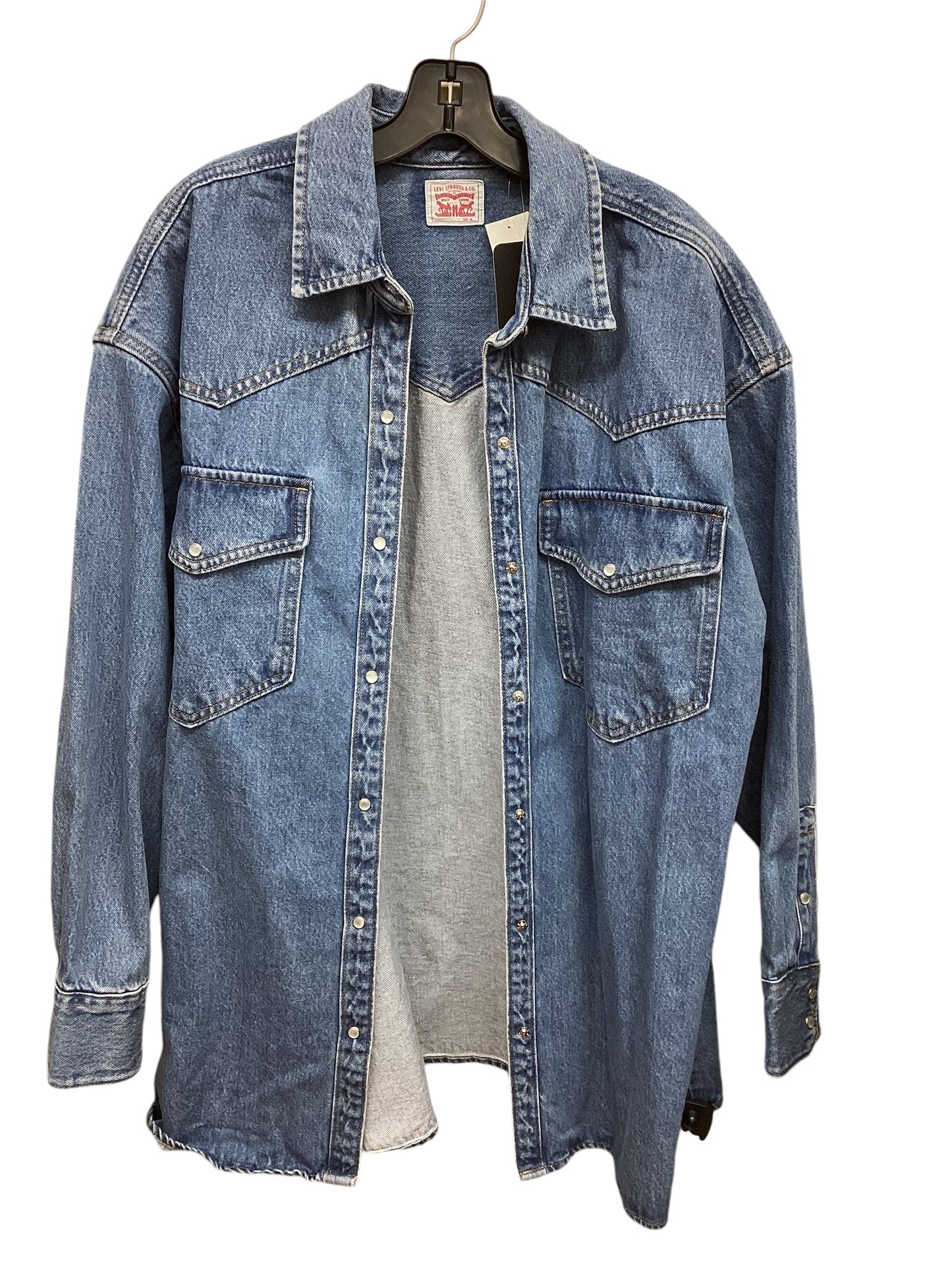 Jacket Denim By Levis In Blue Denim, Size: Xl