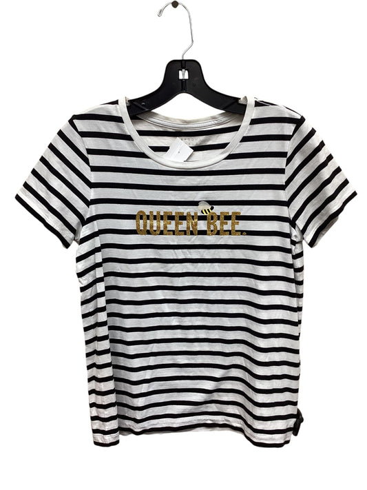 Top Short Sleeve By Kate Spade In Striped Pattern, Size: S