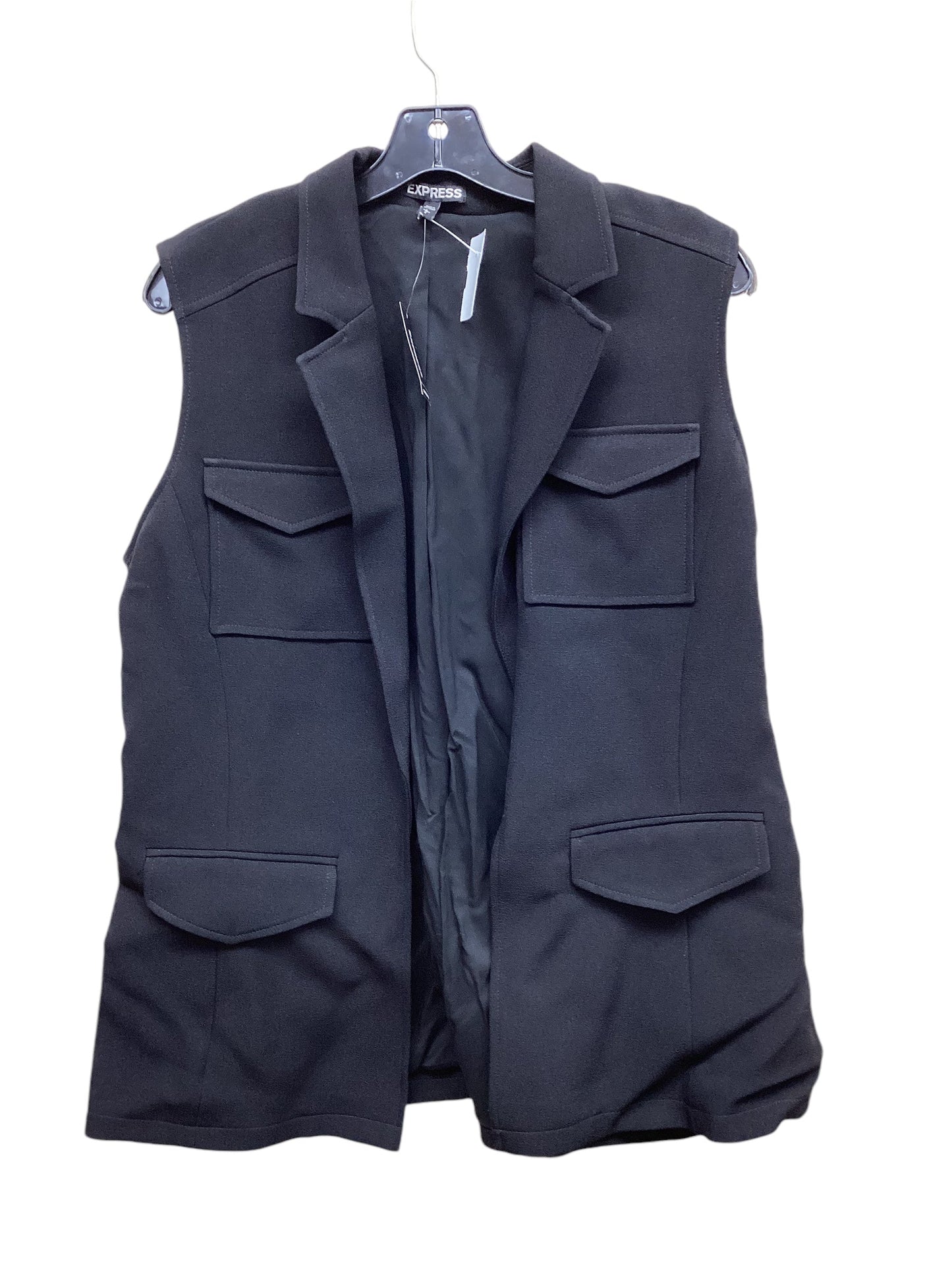 Vest Other By Express In Black, Size: L