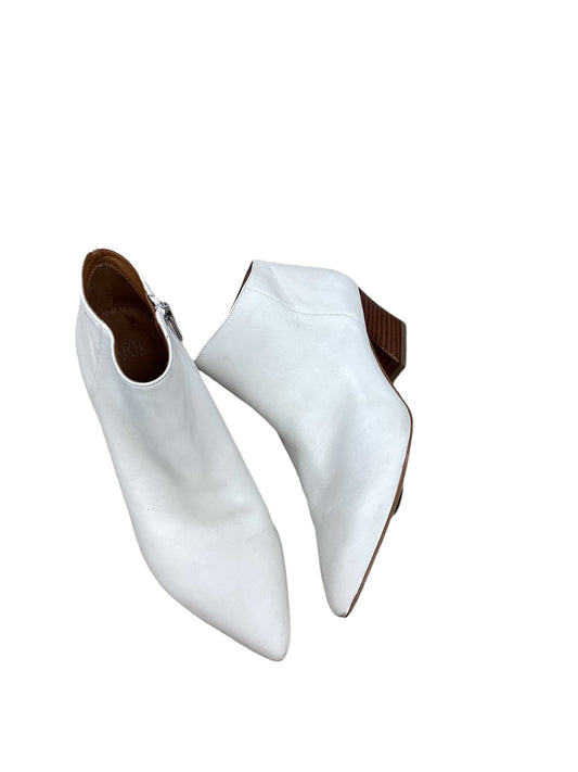 Boots Ankle Heels By Franco Sarto In White, Size: 7.5