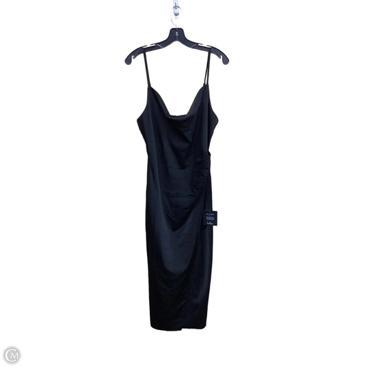 Dress Party Midi By Lulus In Black, Size: L