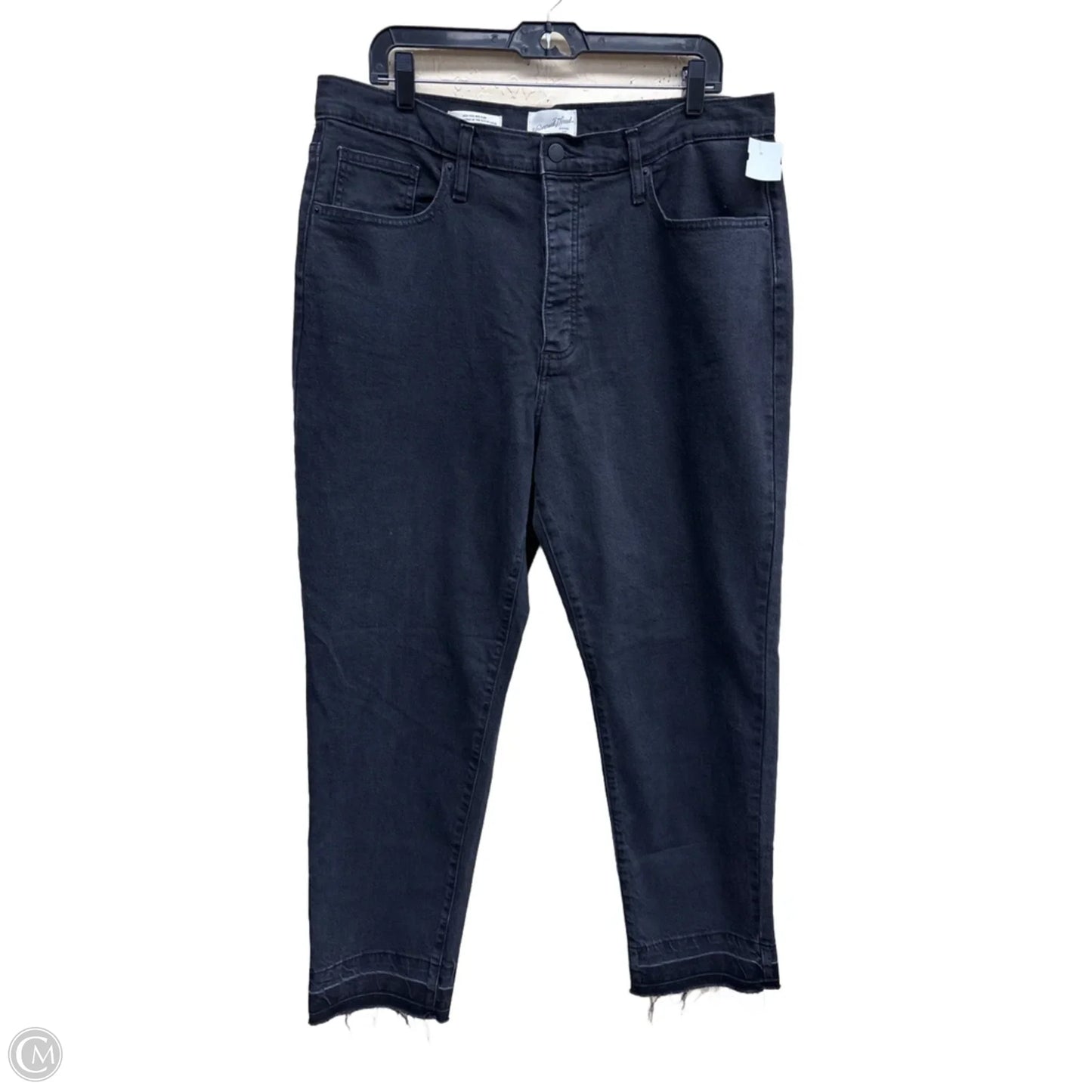 Jeans Straight By Universal Thread In Black Denim, Size: 16